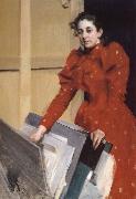 Anders Zorn Emma Zorn in the Paris Studio oil painting reproduction